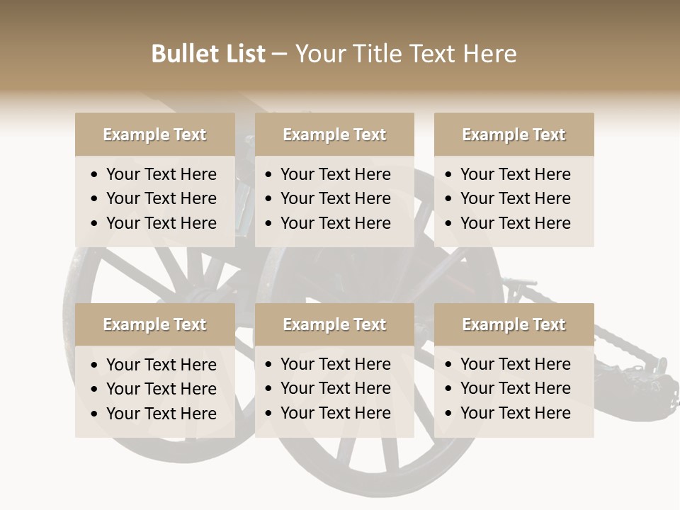 Gun Rusty Bronze PowerPoint Template