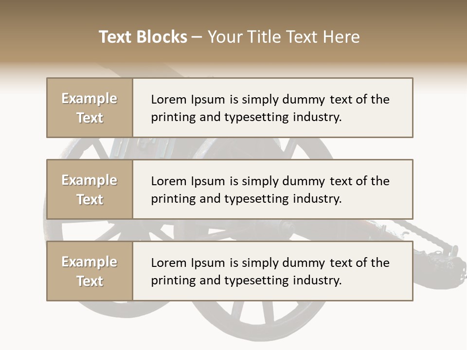 Gun Rusty Bronze PowerPoint Template