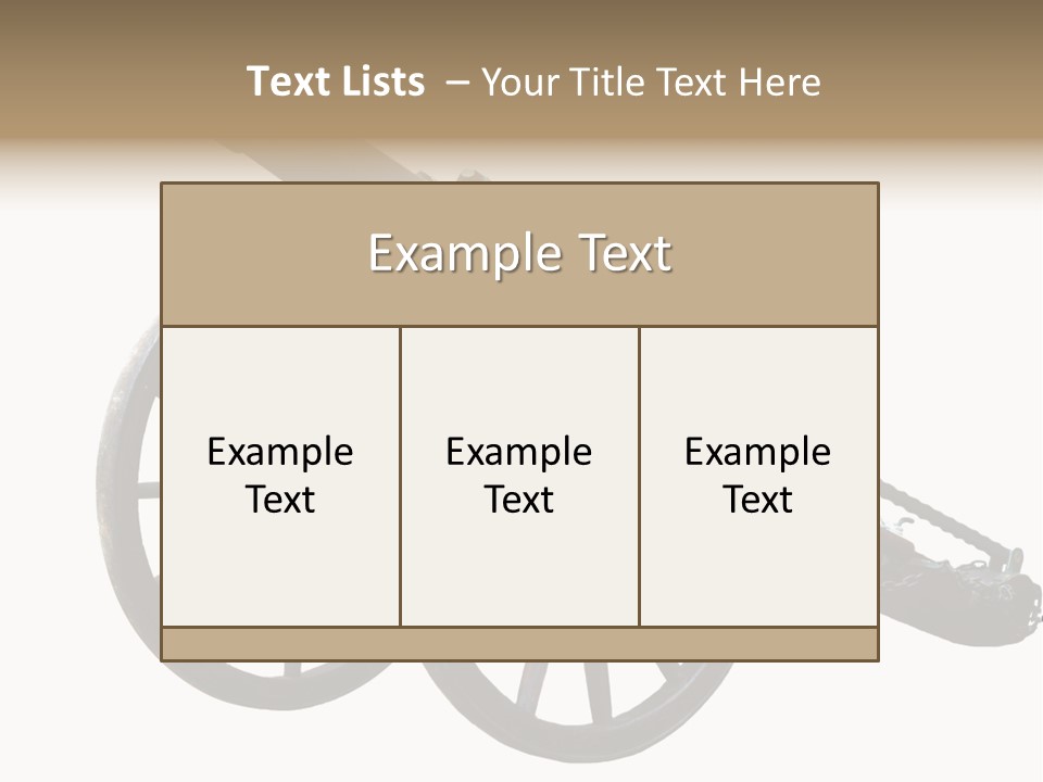 Gun Rusty Bronze PowerPoint Template