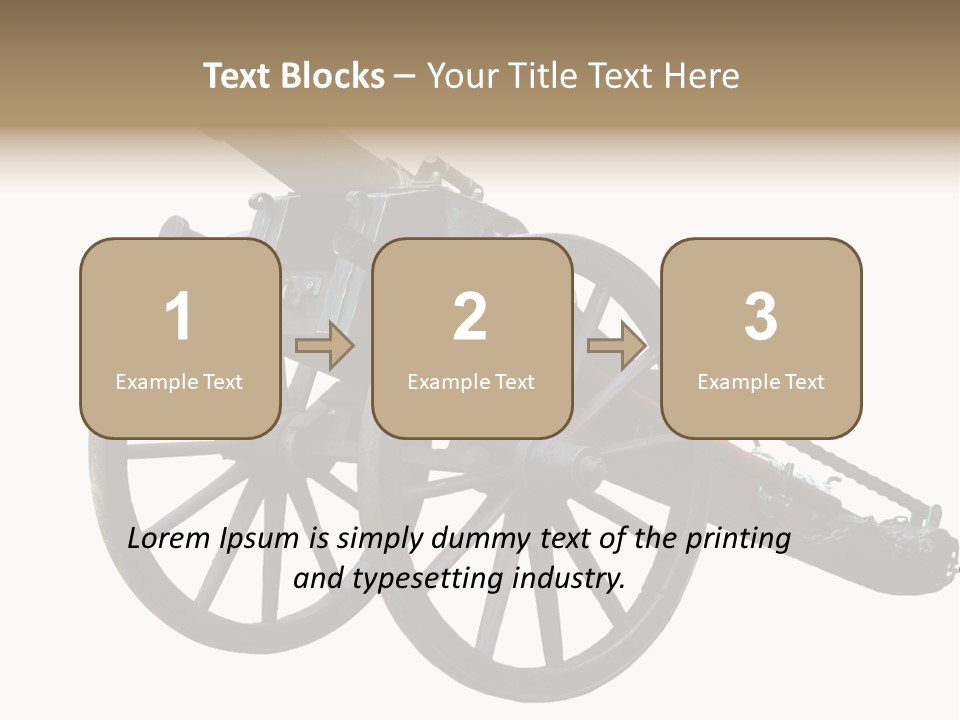 Gun Rusty Bronze PowerPoint Template