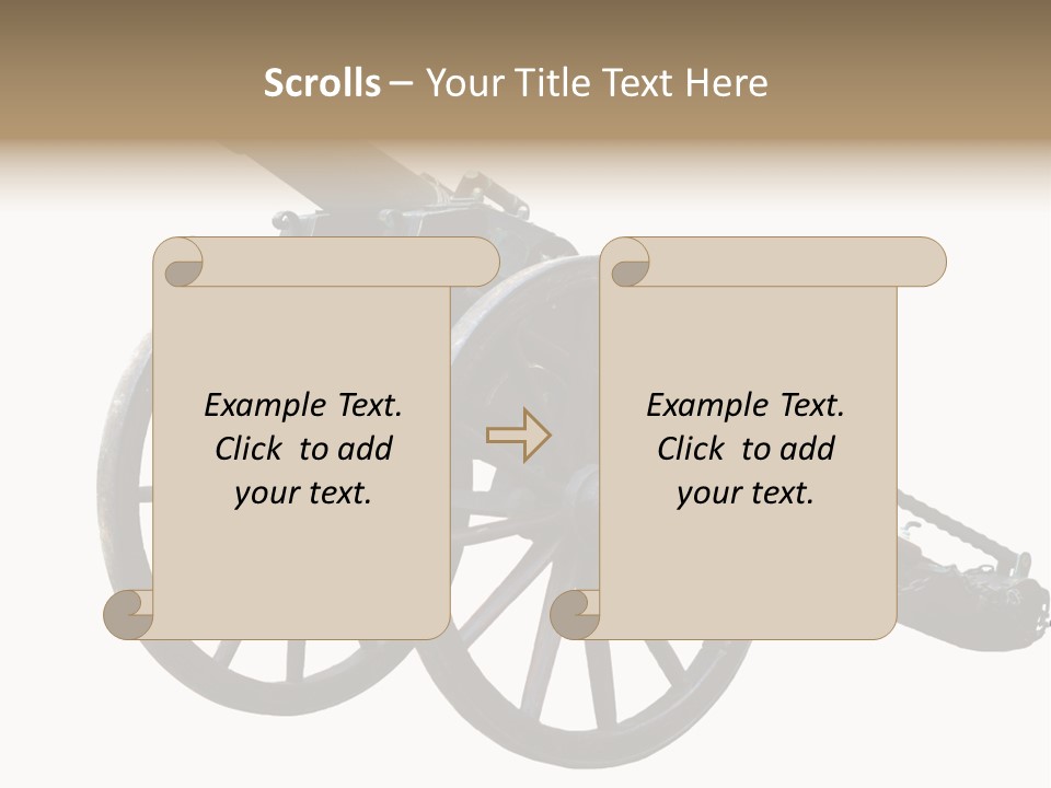 Gun Rusty Bronze PowerPoint Template