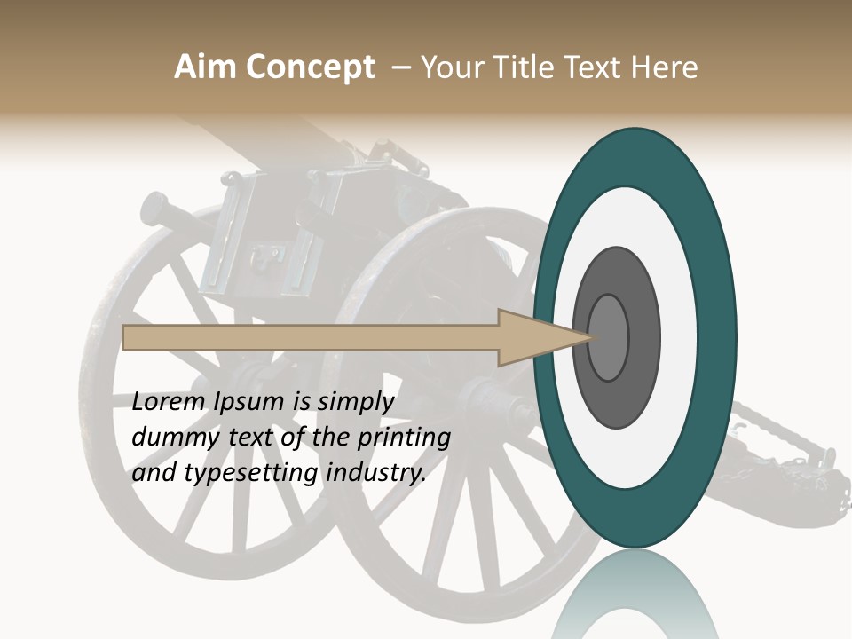 Gun Rusty Bronze PowerPoint Template