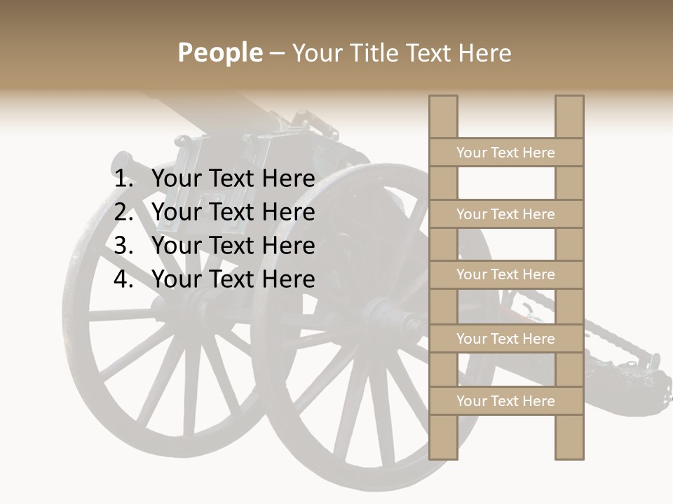 Gun Rusty Bronze PowerPoint Template