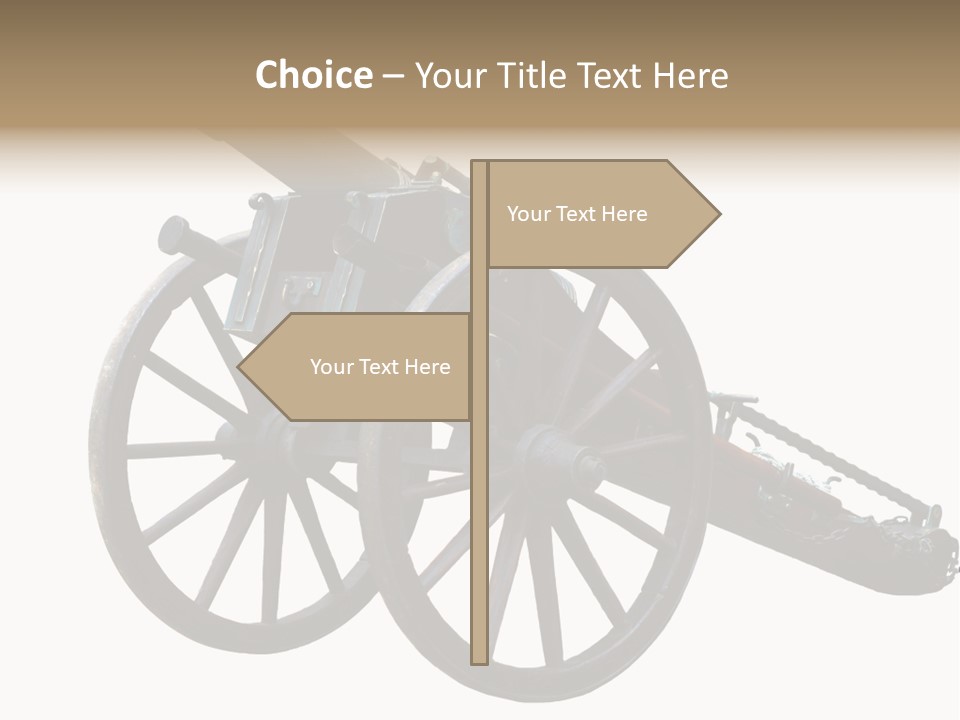 Gun Rusty Bronze PowerPoint Template