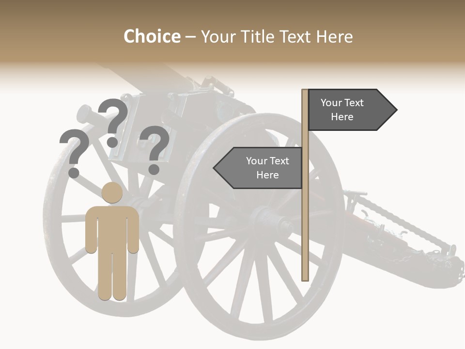 Gun Rusty Bronze PowerPoint Template