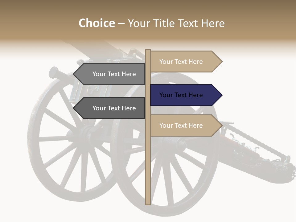 Gun Rusty Bronze PowerPoint Template