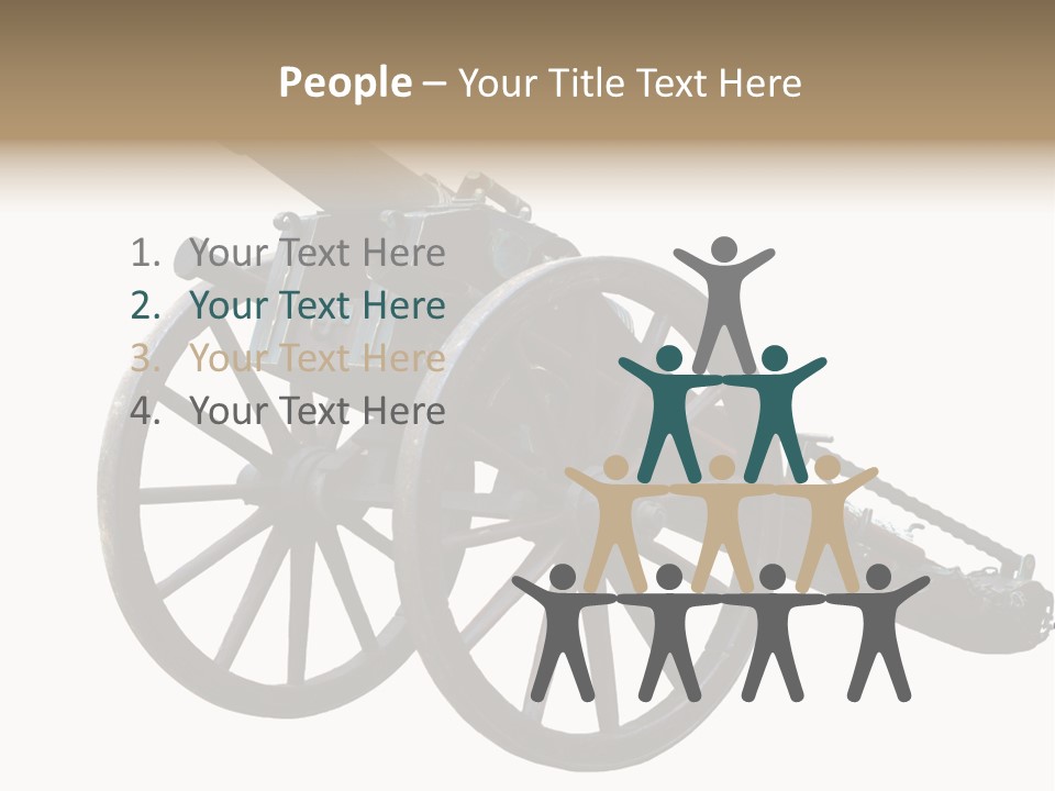 Gun Rusty Bronze PowerPoint Template