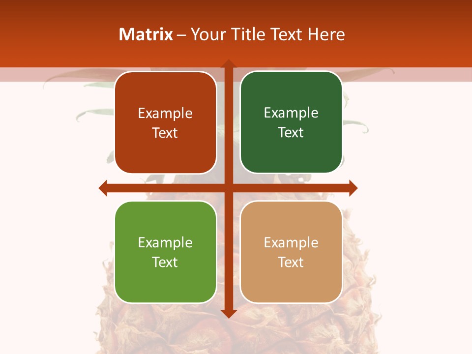 A Pineapple On A White And Orange Background PowerPoint Template