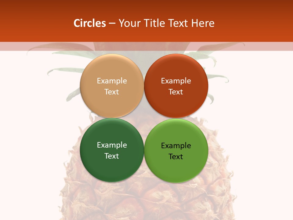 A Pineapple On A White And Orange Background PowerPoint Template