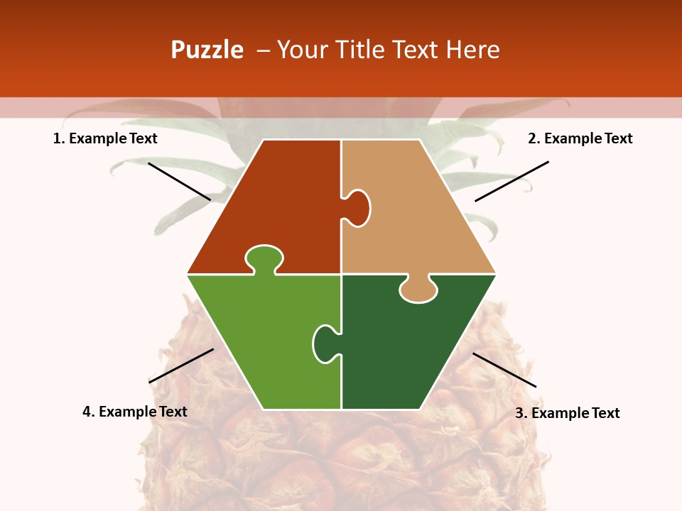 A Pineapple On A White And Orange Background PowerPoint Template