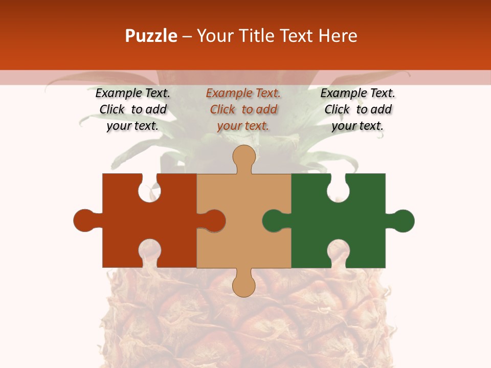 A Pineapple On A White And Orange Background PowerPoint Template