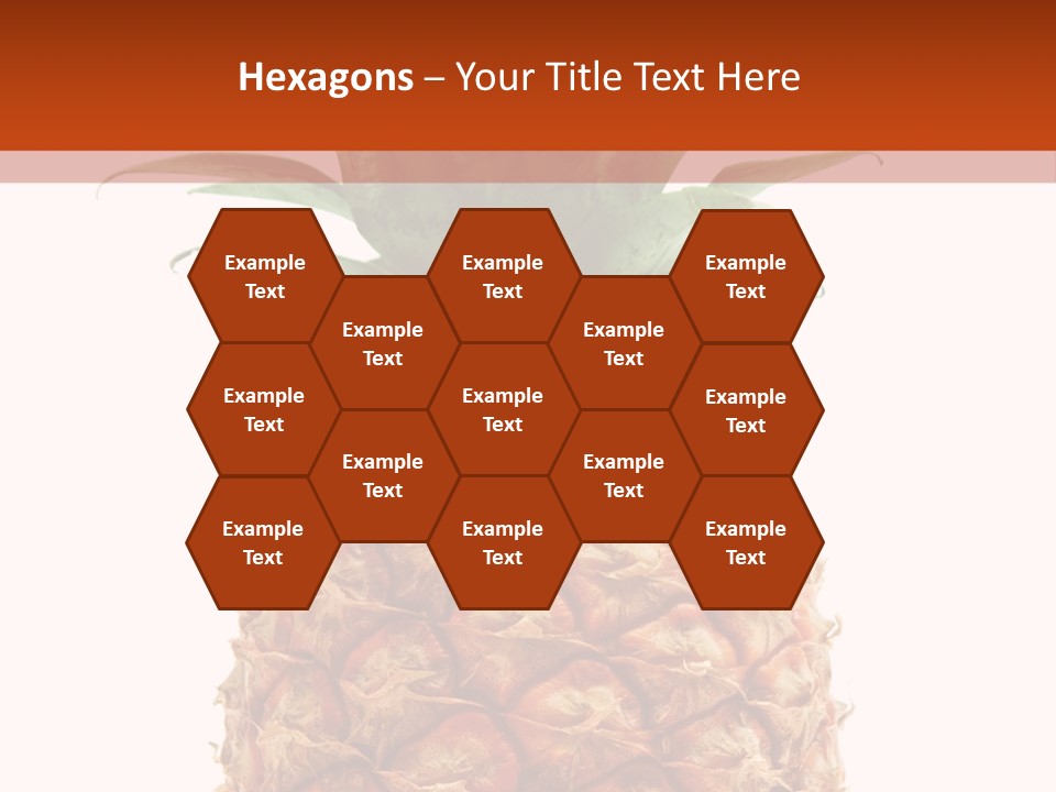 A Pineapple On A White And Orange Background PowerPoint Template