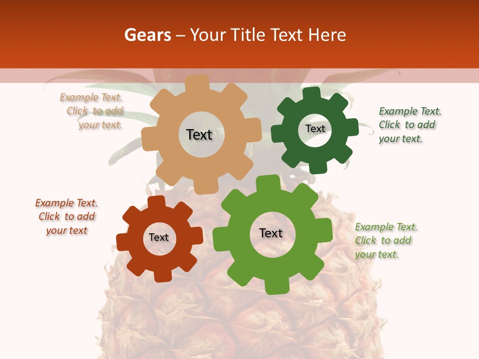 A Pineapple On A White And Orange Background PowerPoint Template