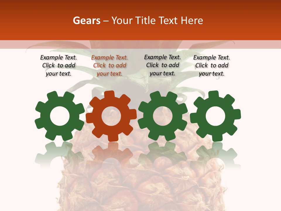 A Pineapple On A White And Orange Background PowerPoint Template