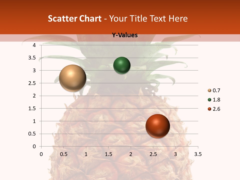 A Pineapple On A White And Orange Background PowerPoint Template