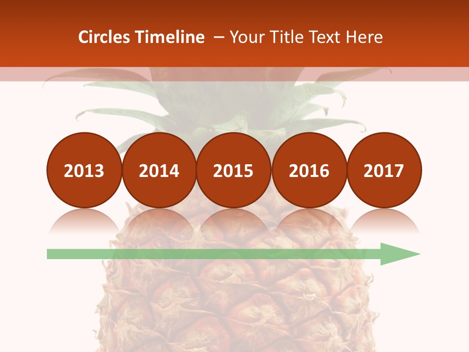 A Pineapple On A White And Orange Background PowerPoint Template