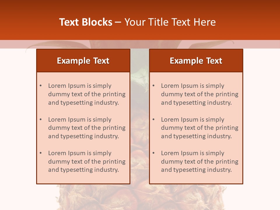A Pineapple On A White And Orange Background PowerPoint Template