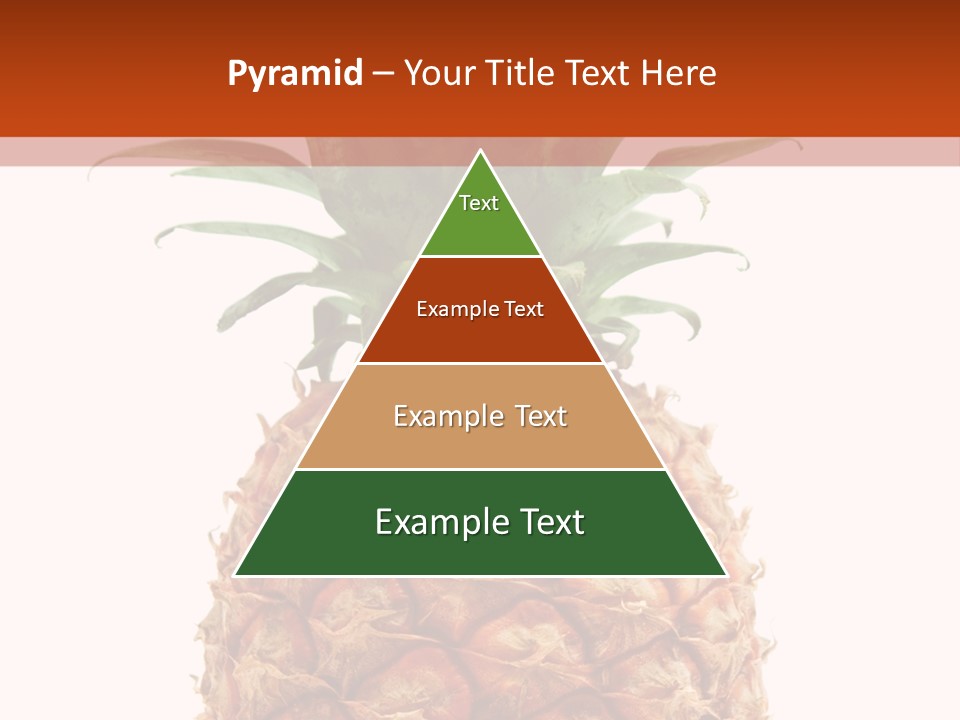 A Pineapple On A White And Orange Background PowerPoint Template