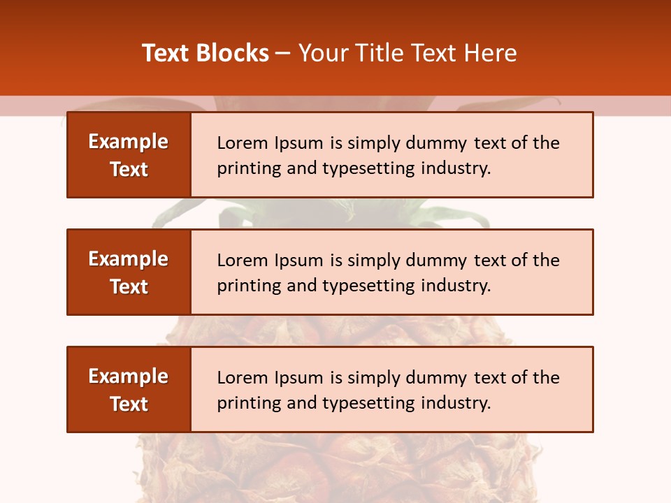 A Pineapple On A White And Orange Background PowerPoint Template