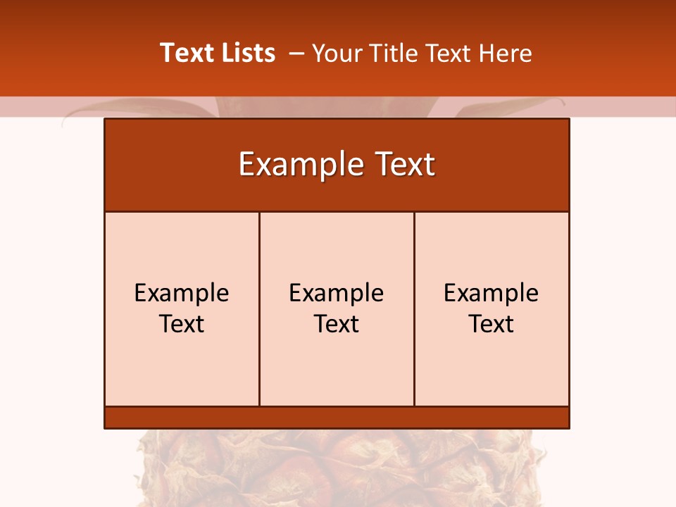 A Pineapple On A White And Orange Background PowerPoint Template