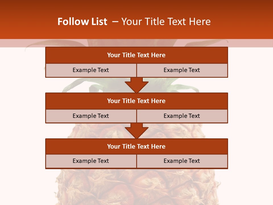 A Pineapple On A White And Orange Background PowerPoint Template