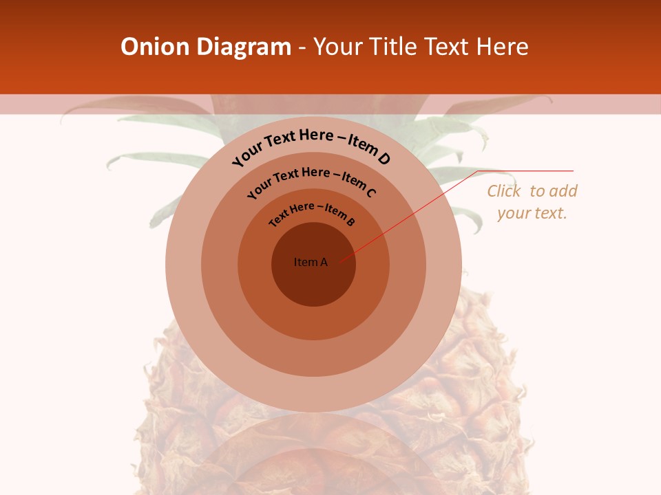 A Pineapple On A White And Orange Background PowerPoint Template