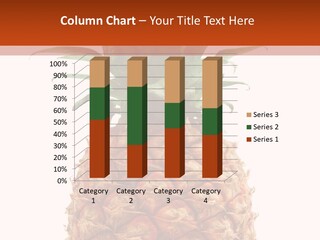 A Pineapple On A White And Orange Background PowerPoint Template