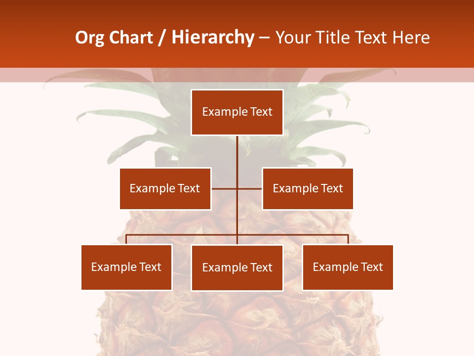 A Pineapple On A White And Orange Background PowerPoint Template