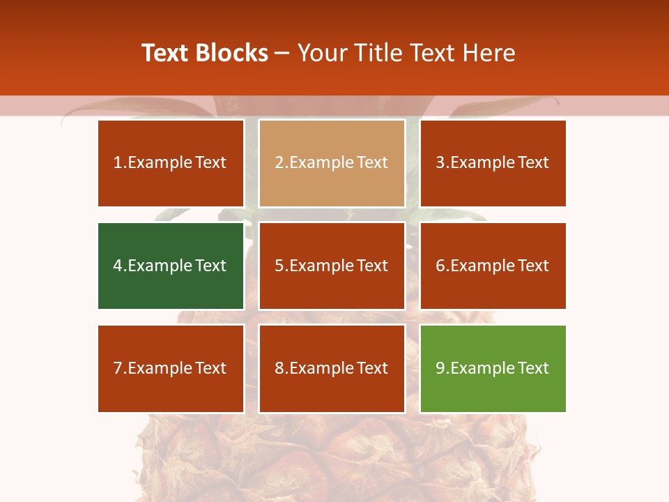 A Pineapple On A White And Orange Background PowerPoint Template