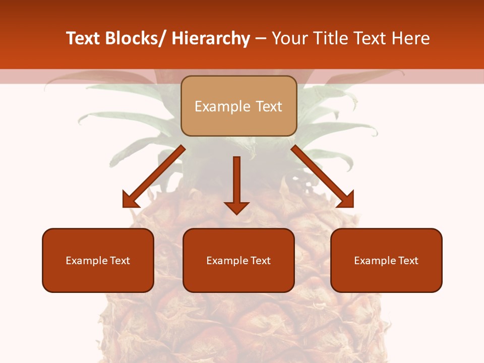 A Pineapple On A White And Orange Background PowerPoint Template