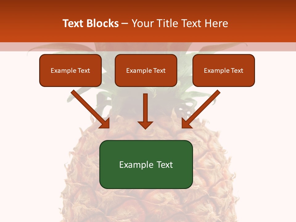 A Pineapple On A White And Orange Background PowerPoint Template