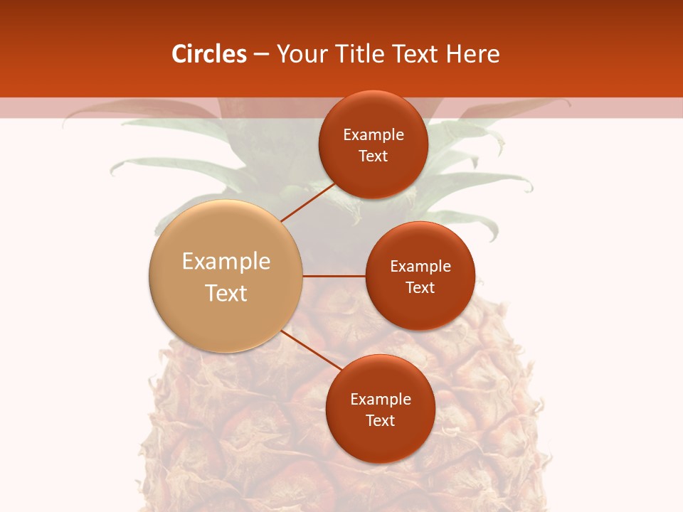 A Pineapple On A White And Orange Background PowerPoint Template