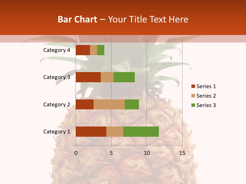 A Pineapple On A White And Orange Background PowerPoint Template