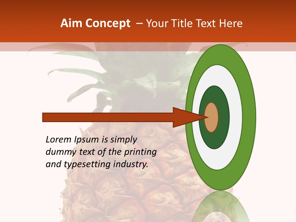 A Pineapple On A White And Orange Background PowerPoint Template