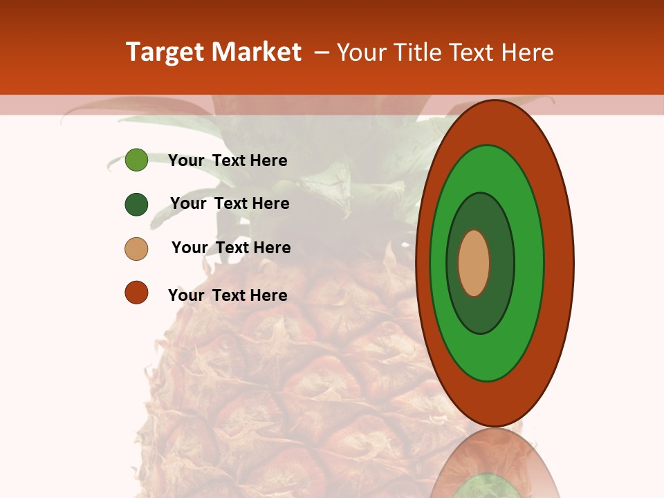A Pineapple On A White And Orange Background PowerPoint Template