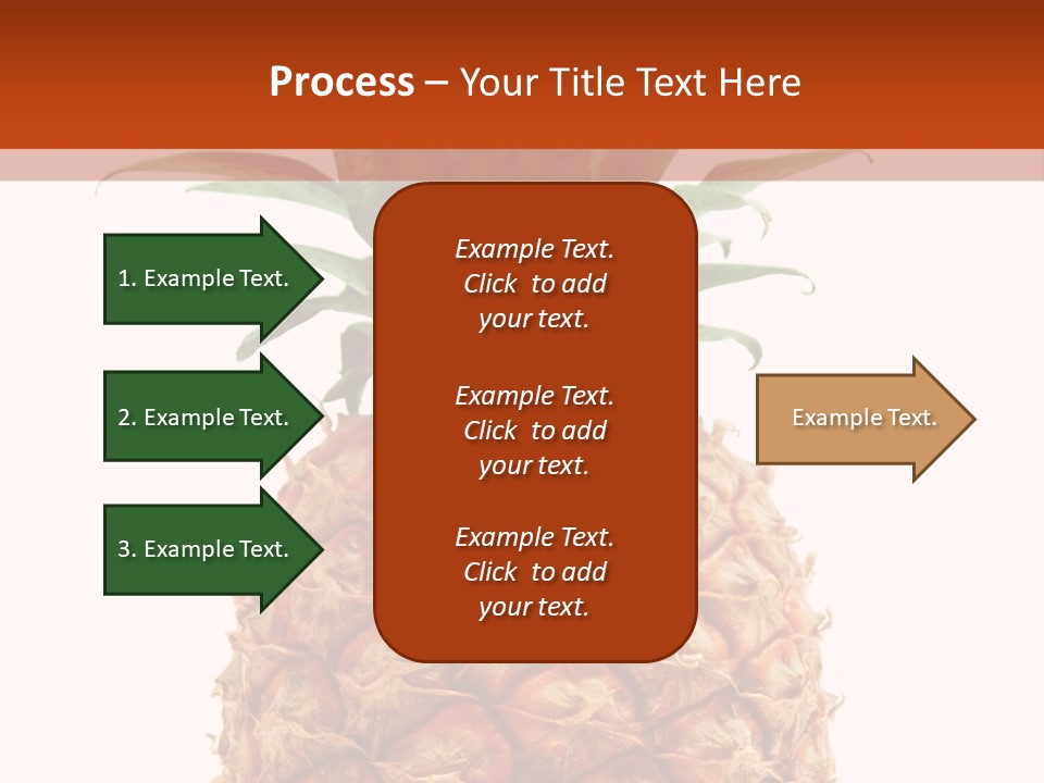 A Pineapple On A White And Orange Background PowerPoint Template