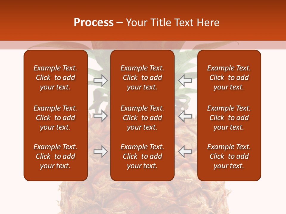 A Pineapple On A White And Orange Background PowerPoint Template