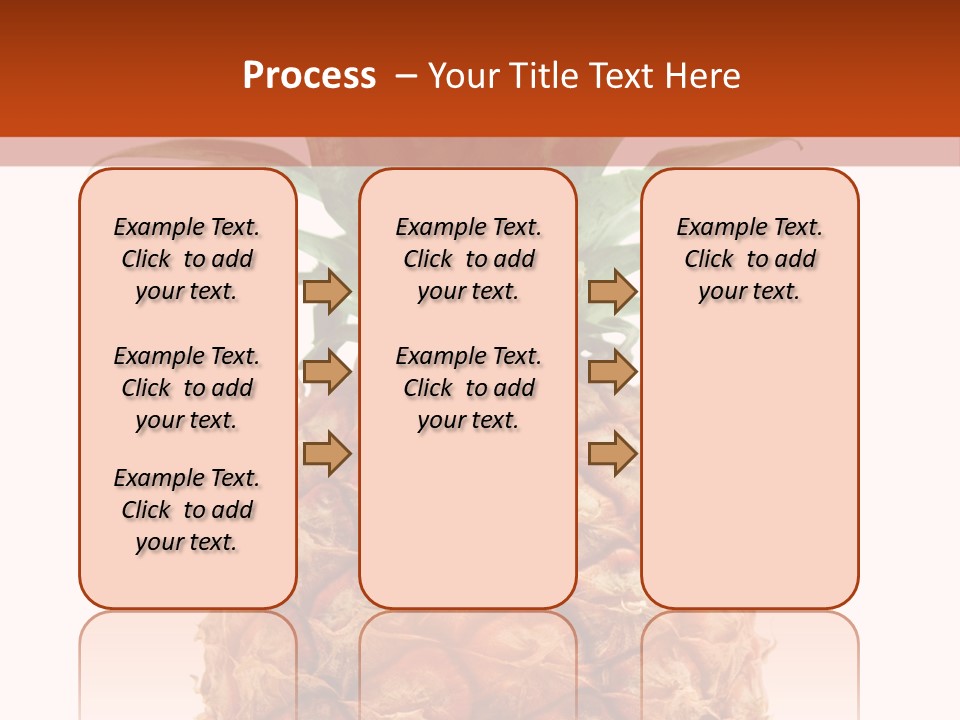 A Pineapple On A White And Orange Background PowerPoint Template