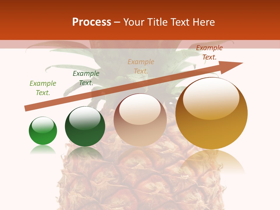 A Pineapple On A White And Orange Background PowerPoint Template