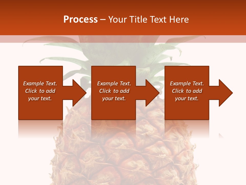A Pineapple On A White And Orange Background PowerPoint Template