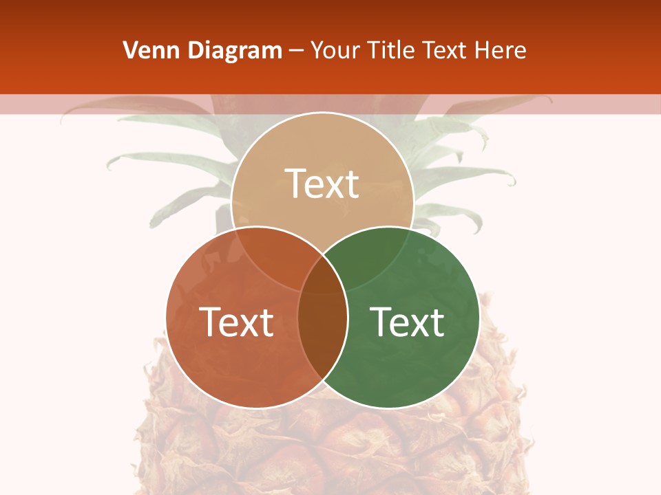 A Pineapple On A White And Orange Background PowerPoint Template