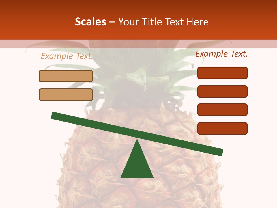 A Pineapple On A White And Orange Background PowerPoint Template