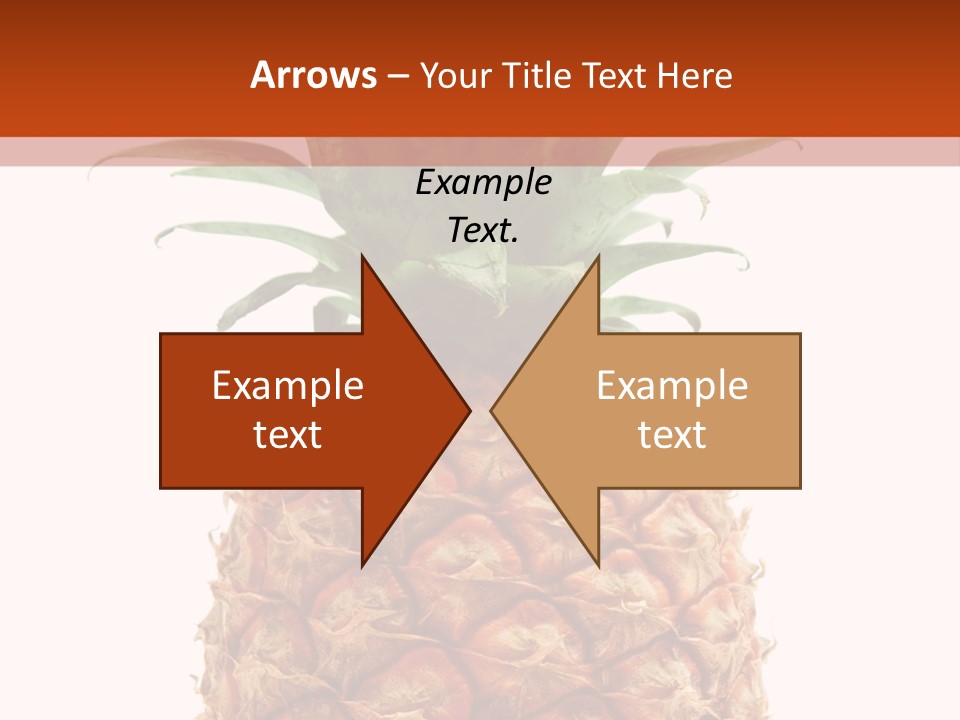 A Pineapple On A White And Orange Background PowerPoint Template