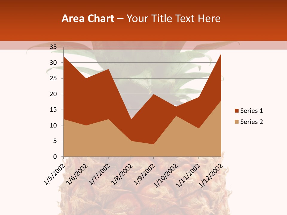 A Pineapple On A White And Orange Background PowerPoint Template