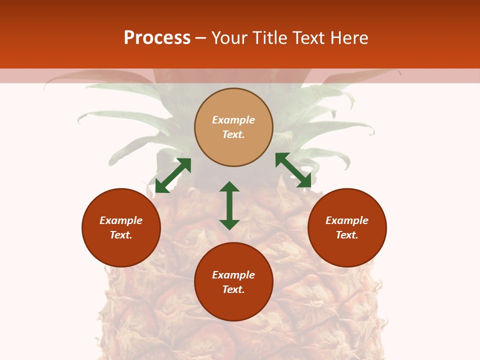 A Pineapple On A White And Orange Background PowerPoint Template