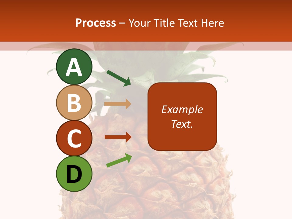 A Pineapple On A White And Orange Background PowerPoint Template