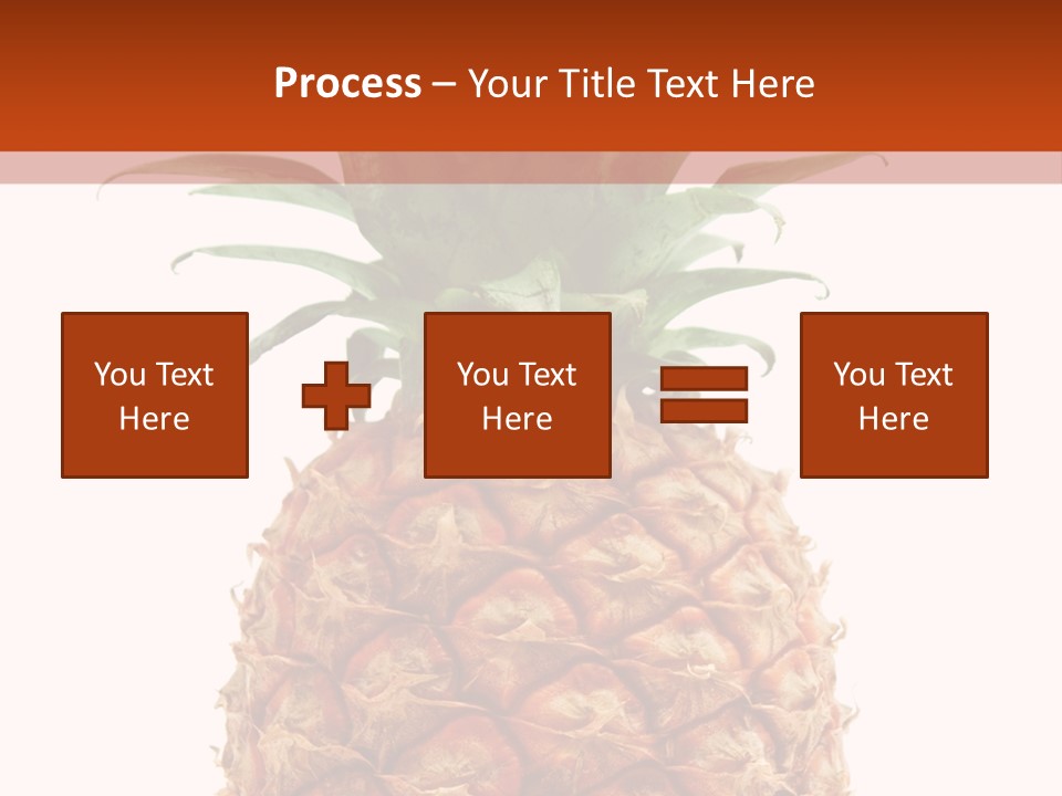 A Pineapple On A White And Orange Background PowerPoint Template