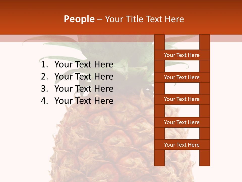 A Pineapple On A White And Orange Background PowerPoint Template