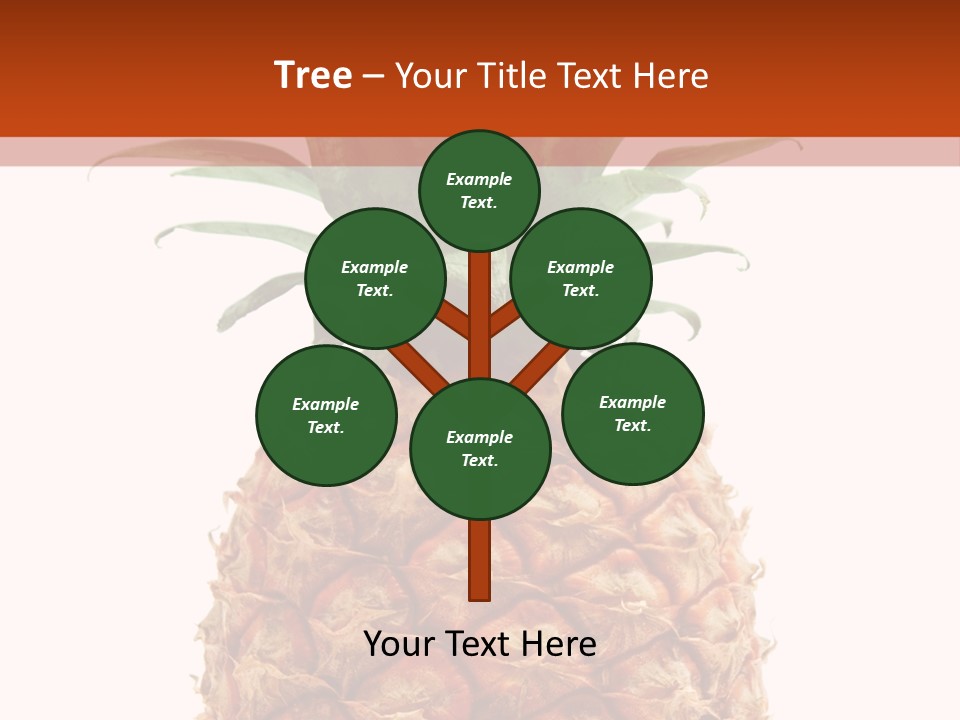 A Pineapple On A White And Orange Background PowerPoint Template