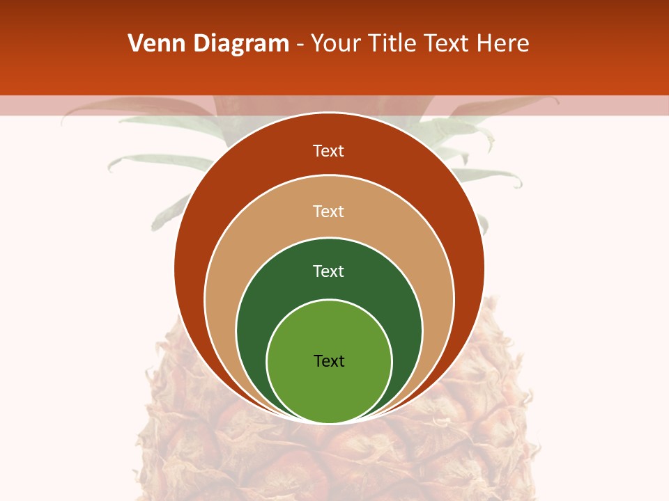 A Pineapple On A White And Orange Background PowerPoint Template